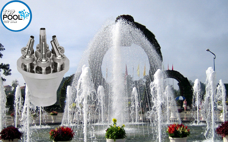 Đầu phun nước dạng hướng lên trung tâm phi 60mm Đầu phun nước dạng hướng lên trung tâm phi 60mm