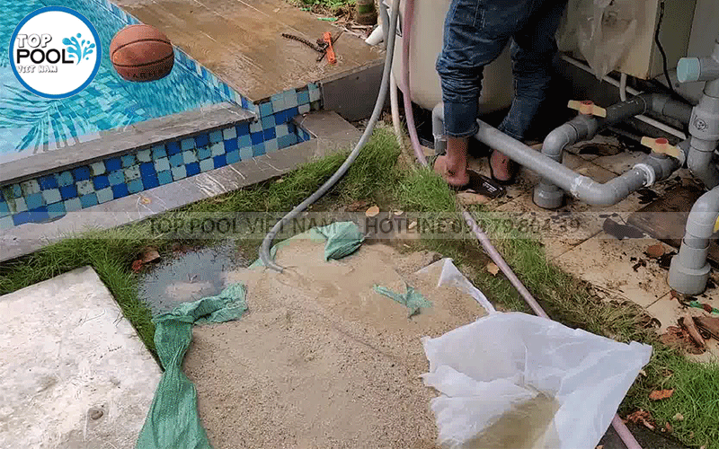 dịch vụ thay cát bình lọc nước hồ bơi