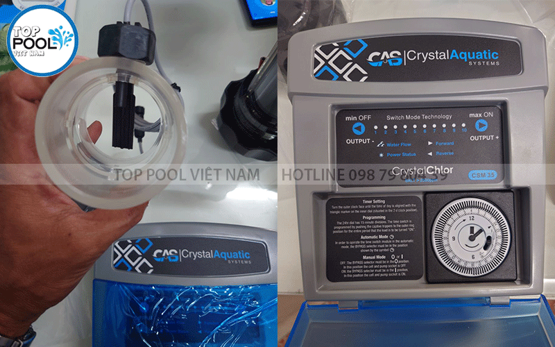 máy điện phân nước muối Crystal