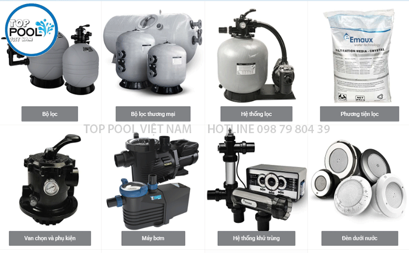 thiết bị hồ bơi Emaux